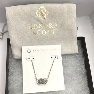 **NEW** Kendra Scott Elisa Necklace Rhodium Platinum Drusy